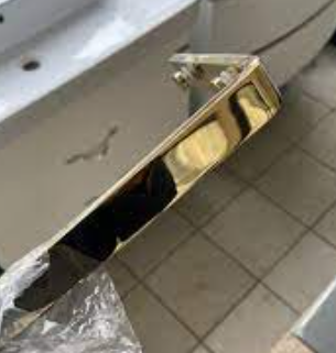 Душова перегородка Aquanil FIT GOLD 195х90 см золото скло прозоре 8 мм, фото 3