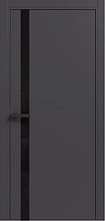 Двері міжкімнатні Термінус/ Terminus ПК-02 Антрацит ПП, чорне скло (глухі щитові)