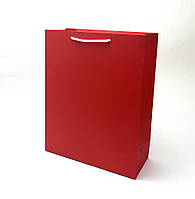 Подарунковий пакет Червоний 24х20х9см