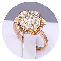 Каблучка XР. Позолота ЧВ. Камені: білий циркон. Є: 16р 17р 18р