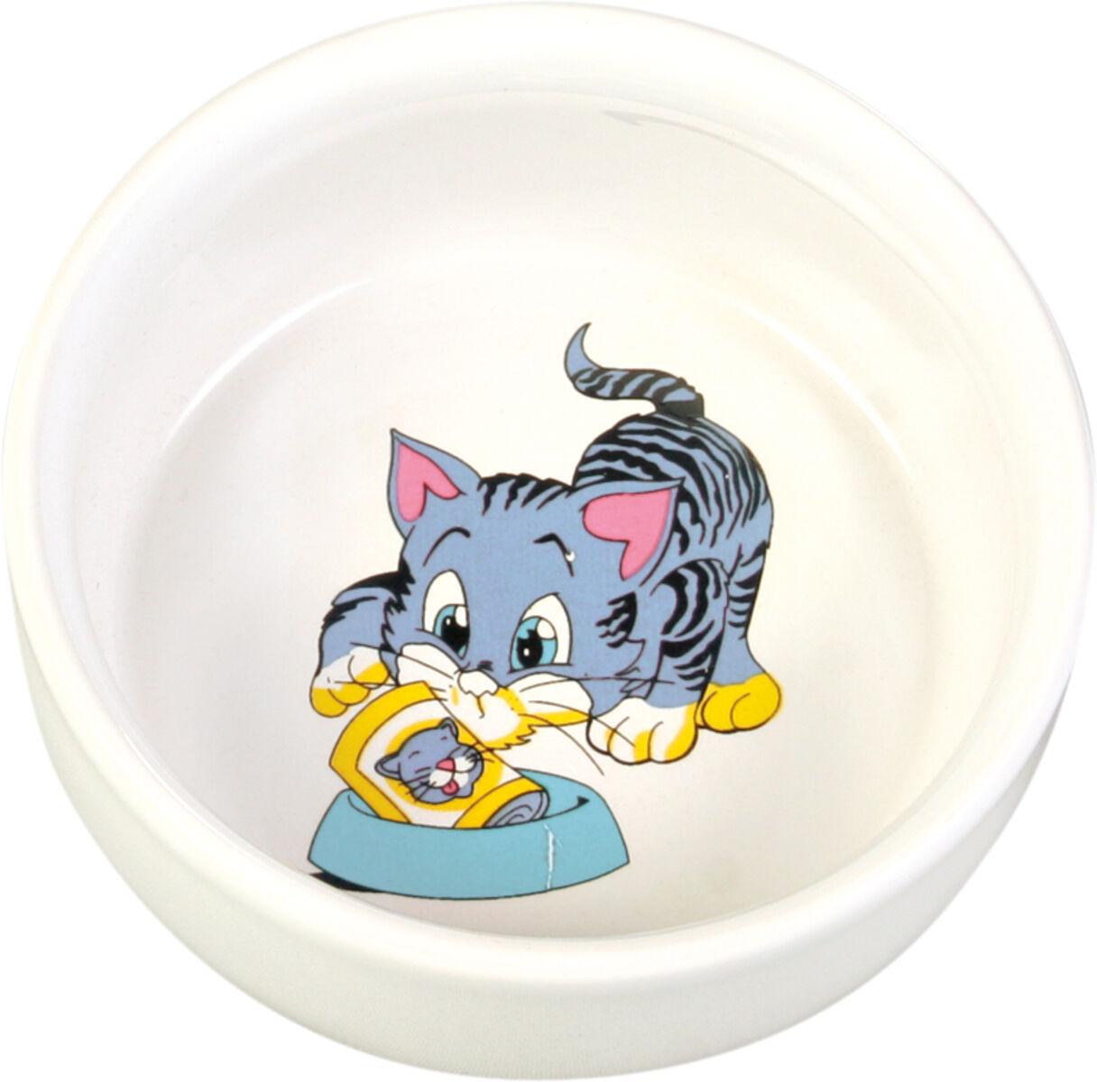 Миска для котів керамічна з принтом Trixie 11 см/300 мл, фото 1