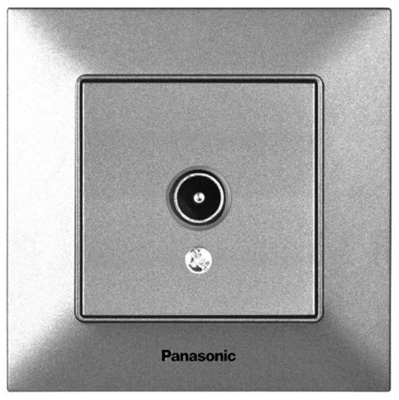 Розетка ТБ кінцева Panasonic Arkedia Slim срібло, фото 1
