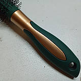 Жіноча щітка-брашинг круглий гребінець для волосся для дівчинки 23см / для укладання волосся / G4684 / зеленая, фото 4