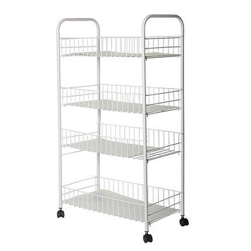 Стильна Етажерка 4-х ярусна Besser 50х80х120см металева поличка KM-2750-4