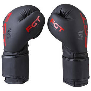 Боксерські рукавички чорні FGT Flex-2171 розмір 12oz, фото 1