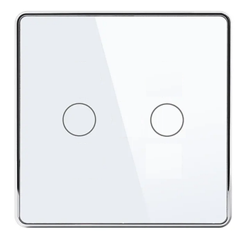 Бездротовий сенсорний вимикач 1DAL | Розумна кнопка сценарію ZigBee+BLE | Білий, 2 сенсор (ZBSC201.WT)