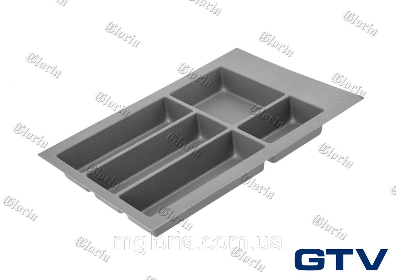 Лоток для столових приборів GTV Axispace графіт 400 мм, фото 1