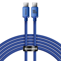 Кабель Baseus Crystal Shine Series Fast Charging  Cable Type-C to Type-C 100W 2m Blue (CAJY000703)