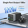 Багатофункціональний зарядний пристрій для GMM 120 Вт. PPS GaN для MacBook Pro, Dell XPS. Уцінка, фото 7