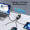 Багатофункціональний зарядний пристрій для GMM 120 Вт. PPS GaN для MacBook Pro, Dell XPS. Уцінка, фото 6