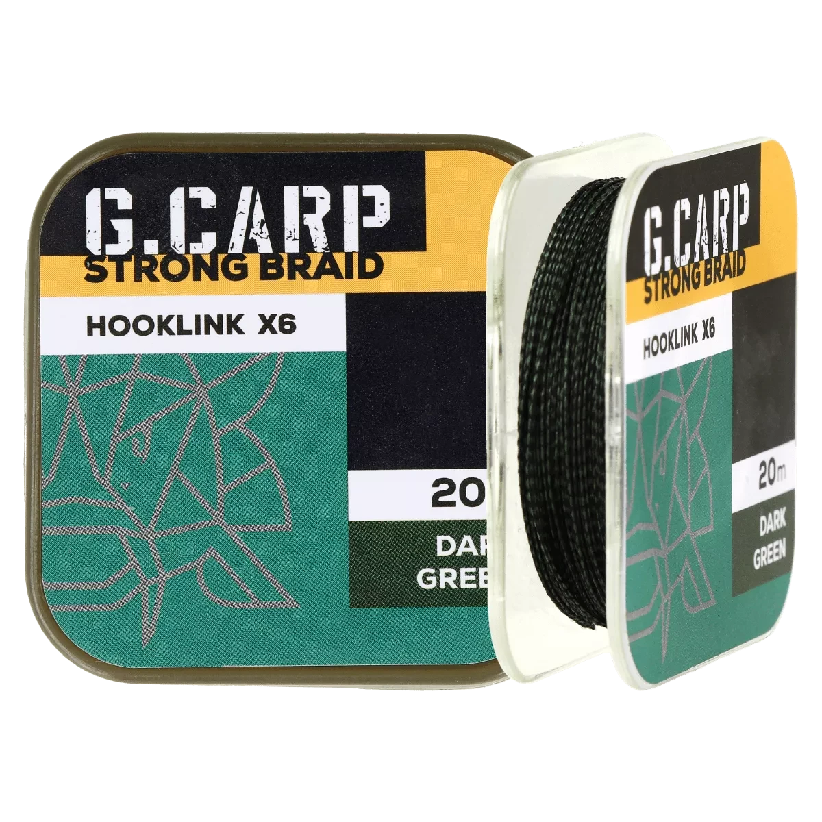 Повідковий матеріал GC G.Carp Strong Braid Hooklink X6 20м 20lb Dark, фото 1