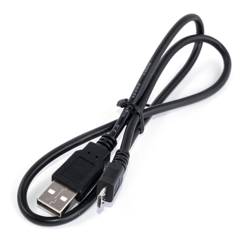 Кабель USBA-plug — USBmicro — plug довжина 0,6 м, чорний (USB-MICBM-0.6BK) Goobay
