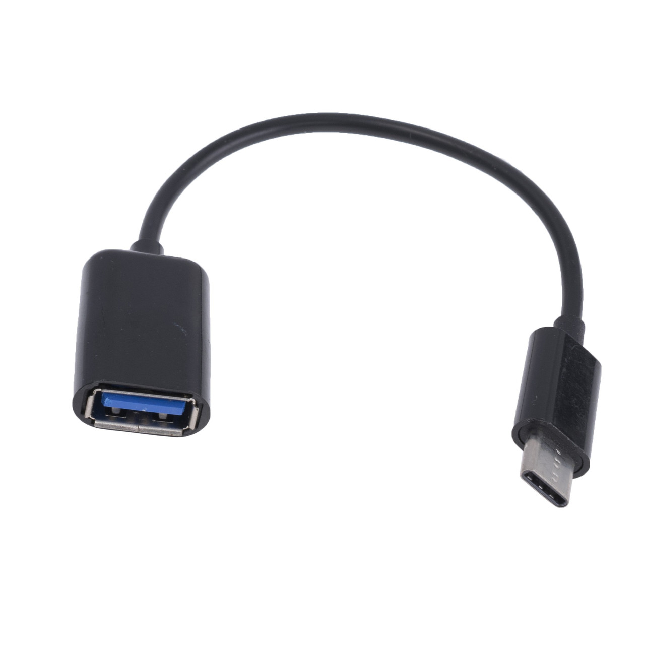 Кабель OTG USB 2.0 AF — USB Тип C 0.15 м чорний