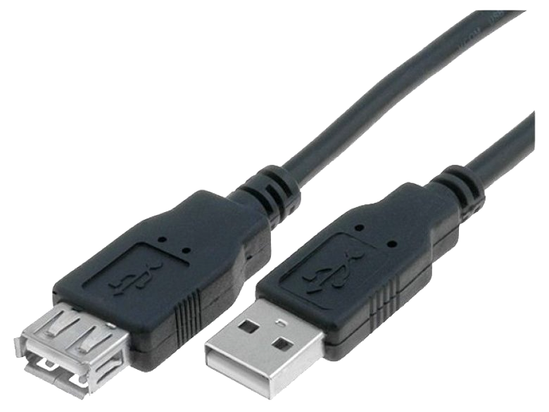 Кабель USBA-plug — USBA-jack довжина 3 м, чорний, подвійний екран (CU202-B-030-PB)