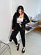 Жіночий прогулянковий весняний костюм кофта на блискавці штани джоггери трикотаж Алекс великого розміру VS, фото 4