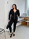 Жіночий прогулянковий весняний костюм кофта на блискавці штани джоггери трикотаж Алекс великого розміру VS, фото 9