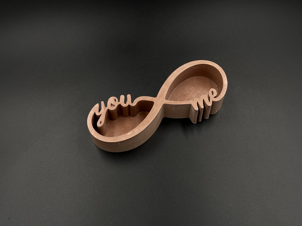 Кашпо гіпсове безкінечність. Колір коричневий 16,5х6х3,5см, фото 1