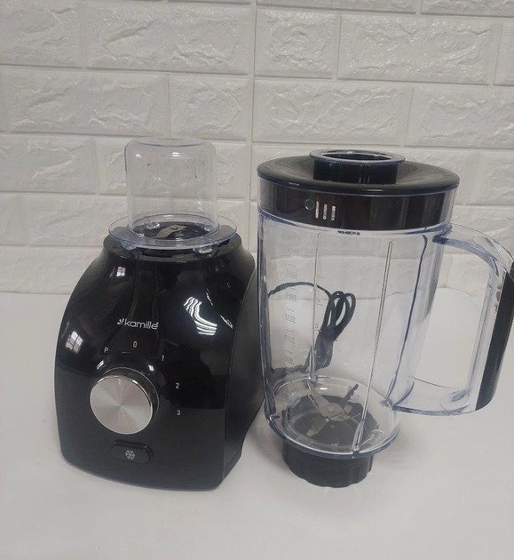 Блендер стаціонарний 600 Вт кавомолка подрібнювач льоду та спецій Kamille KM-6759, фото 1