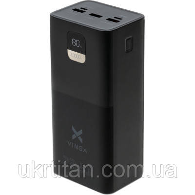 Оригінал! Батарея універсальна Vinga 40000 mAh 22.5W Display Black (VPBB4022) - Вища Якість!, фото 1
