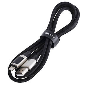 Кабель USB US-SJ543 U78 (USAMS) Lightning Digital Display Charging & Data Cable (USAMS) 1.2м белый, фото 1