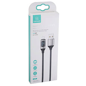 Кабель USB US-SJ543 U78 (USAMS) Lightning Digital Display Charging & Data Cable (USAMS) 1.2м белый, фото 2