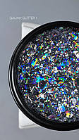 Гель для дизайну нігтів Saga Professional Galaxy Glitter №01, 8мл