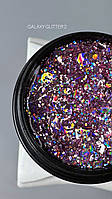 Гель для дизайну нігтів Saga Professional Galaxy Glitter №02, 8мл