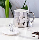 Подарункова чашка з ложкою Bear Silve у преміальній упаковці, фото 6