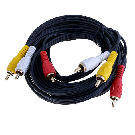 Кабель 3RCA 3RCA 5 метров. LJ, фото 1