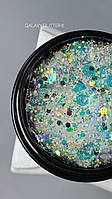 Гель для дизайну нігтів Saga Professional Galaxy Glitter №06, 8мл