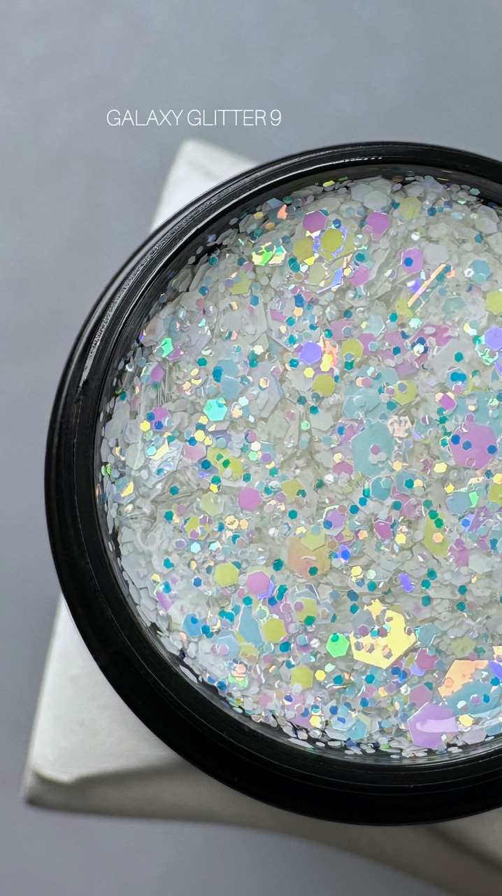 Гель для дизайну нігтів Saga Professional Galaxy Glitter №09, 8мл