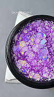 Гель для дизайну нігтів Saga Professional Galaxy Glitter №10, 8мл