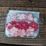 Великодня прикраса кондитерська "Ніжність фарб" 16 елементів рожева, фото 2