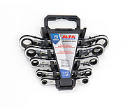 Набір накидних ключів з тріскачкою 5 од. 6-22 мм ALFA ALWRS5E-6-22, фото 2