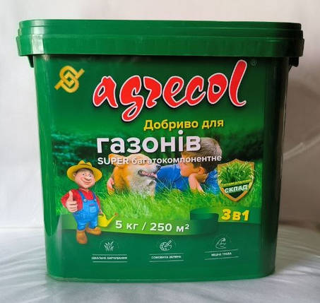 Добриво для газона Super многокомпонентне 5 кг, Agrecol, фото 1