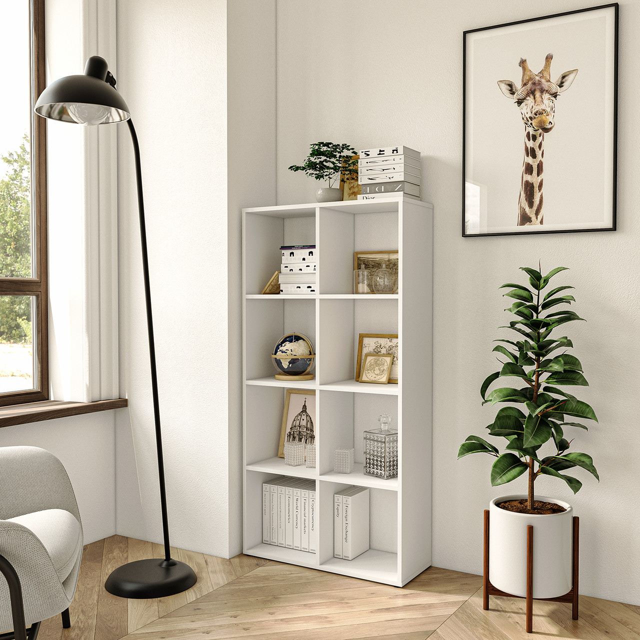 Стелаж для книг Moreli GT-10 Ш720/В1427/Г280 мм Білий