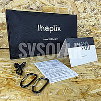 Складна, портативна сонячна панель IHOPLIX 12V 28W, водонепроникна з 3хUSB, швидка та розумна зарядка