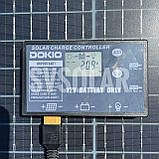 Складна, переносна, гнучка сонячна панель Dokio 80Вт 18В з контролером, роз'єм USB 5В 2А, фото 6