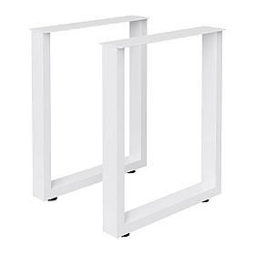 Комплект опор регульованих для столу з металу 600×100 мм, H 730 мм 2 шт Білий