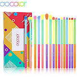 Набір професійних кольорових пензлів для макіяжу Docolor (16 шт), фото 3