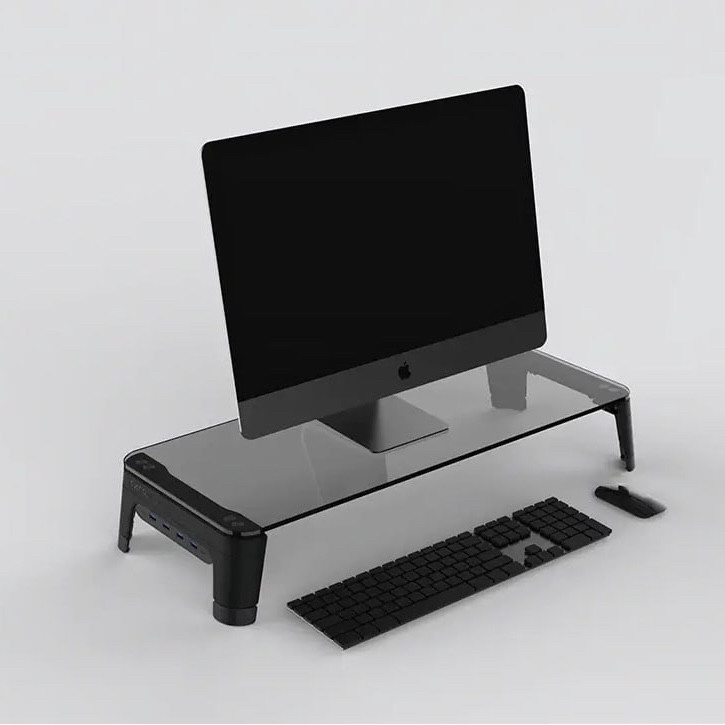 Настільна нековзна підставка для монітора з 4-портовим USB-концентратором
