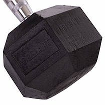 Гантель цільна шестигранна ZELART TA-5159-20 1шт 20кг Код TA-5159-20, фото 4