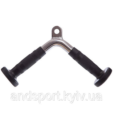 Ручка для тяги на трицепс V-подібна прогумована Zelart NT0444 Код NT0444, фото 1