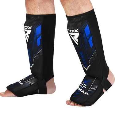 Захист для гомілок та стоп RDX NEOPRENE SHIN INSTEP IMMAF-1-BLUE-S, фото 1