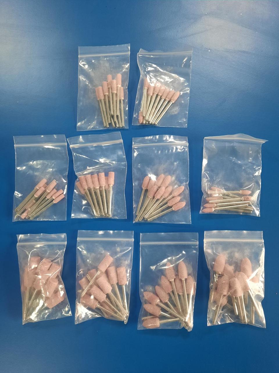 Комплект насадок для електричного дриля Dremel 100 штук, набір шліфувальних головок 4 - 10 мм для шліфування по металу і дереву