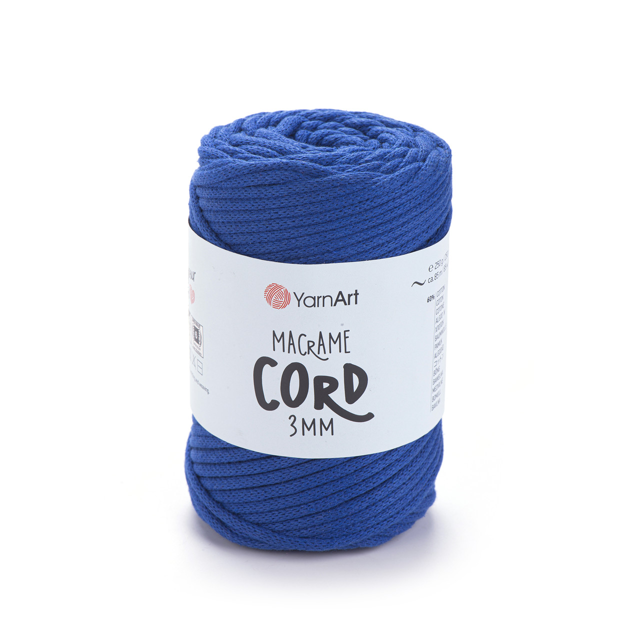 Пряжа Yarnart Macrame Cord 3 мм № 772 електрик (Ярнарт Макраме корд 3 мм), фото 1