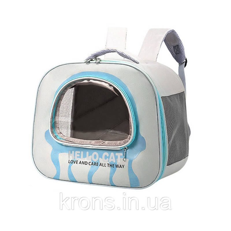 Рюкзак-переноска для тварин кішок і собак Taotaopets 247722 Blue, фото 1