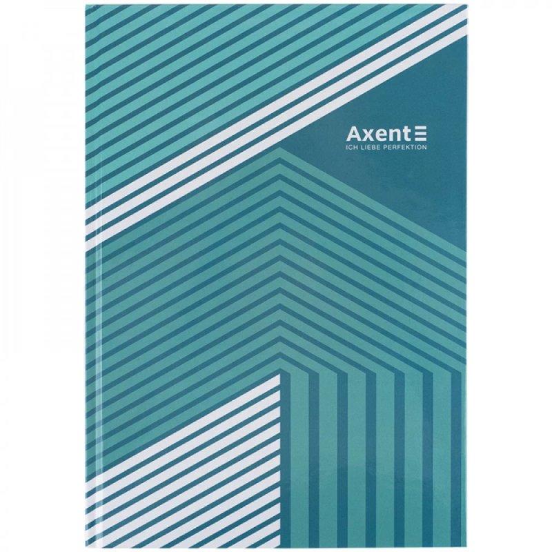 Блокнот А4 96л # Axent 8422-582-A Lines твер, переп, офсет зелений 643184