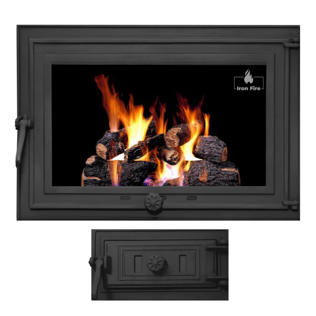 Комплект дверцята IRON FIRE ADAM 640х440 мм + піддувальні STYLE 50 315х165 мм