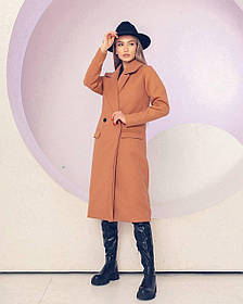 Жіноче пальто кашемір 42-44,46-48,50-52,54-56 чорний, моко